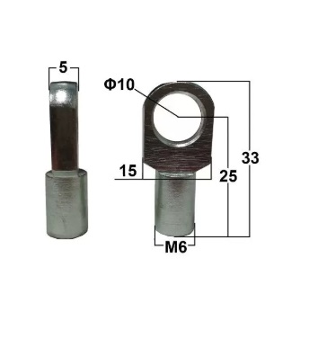 Koncový úchyt OKO Fi 10mm závit M6